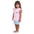 Girls summer pajama set Pineapple t-shirt + Baby blue shorts